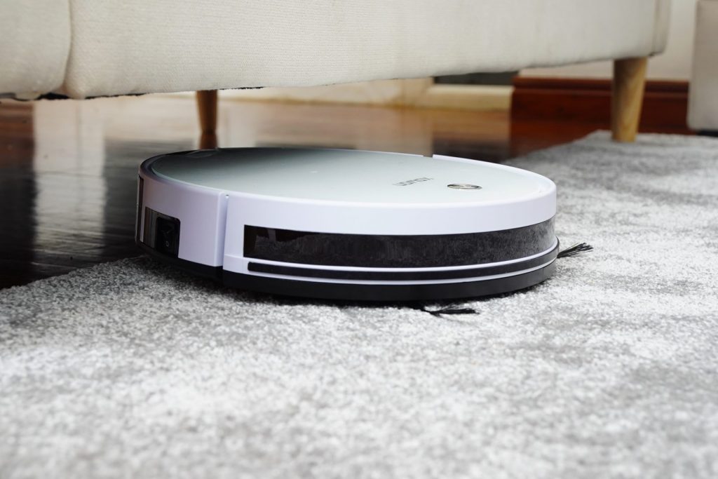 robot vacuum on carpet