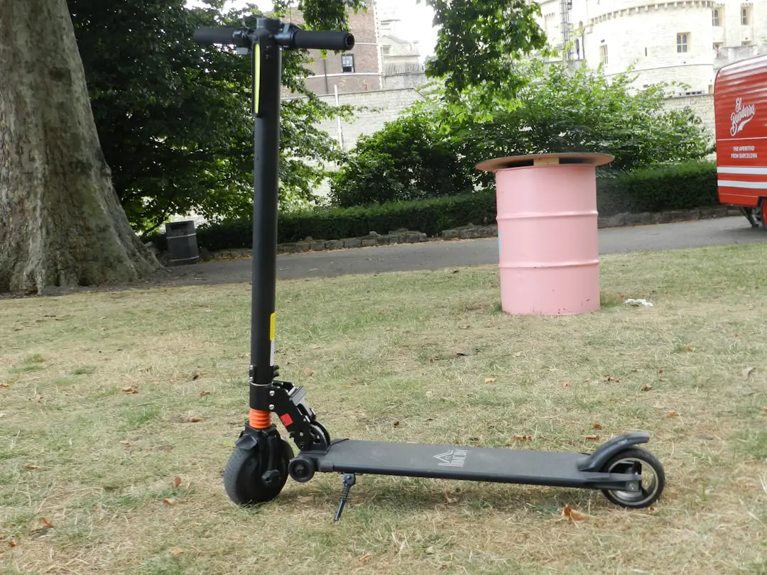 a black and silver scooter